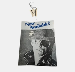 Lou Reed Live 12x16 Vintage 1975 Colgante Móvil Promo Display RCA Records Rock - Imagen 1 de 8