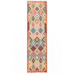 Kelim Afghan 293x78 Cm Alfombra Kilim Oriental Tejida A Mano De Lana - Picture 1 of 9