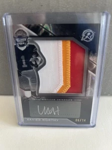 TOPPS RESURGENCE FOOTBALL..XAVIER WORTHY....RPA-XW..AUTO/PATCH..6/14 - Picture 1 of 4