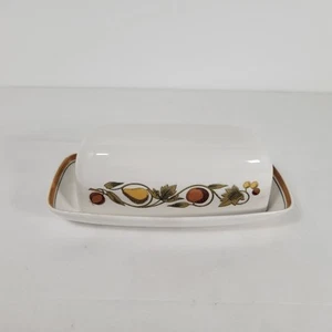 Vintage Franciscan ceramic Whitestone Pickwick pattern Butter Dish - Picture 1 of 9