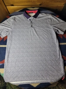 Greyson Poloshirt Herren XL Wolf All Over Print Blau Polyester Golf - Bild 1 von 6