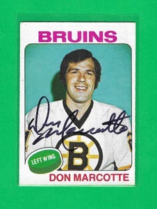DON MARCOTTE 1975-76 O-PEE-CHEE BOSTON BRUINS AUTOGRAMMKARTE - Bild 1 von 1