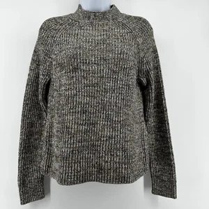 Banana Republic Pullover Damen mittelgrau Baumwollmischung gerippt Stehkragenpullover - Bild 1 von 11