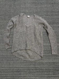 Suéter Pullover Casco Lang Mezcla Lana Alpaca Tejido Súper Suave Gris Pequeño - Imagen 1 de 5