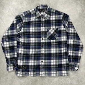 Camisa abotonada de franela a cuadros multicolor The Vermont Flannel Company para hombre talla L - Imagen 1 de 13