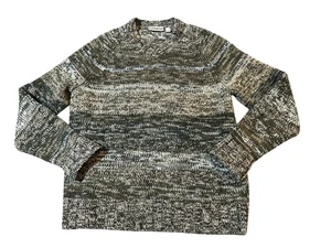 Mens Express Lambswool Acrylic V-neck Heavy Marbled Sweater Size L Precision Fit - Picture 1 of 6