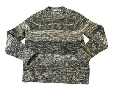 Mens Express Lambswool Acrylic V-neck Heavy Marbled Sweater Size L Precision Fit - Image 1 of 4