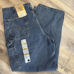Carpintero Carhartt B13 suelto ajuste original trabajo peto utilitario recto 38x30 - Imagen 1 de 20