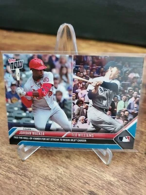 Jordan Walker/Ted Williams 2023 MLB TOPPS NOW Card 87 RC Blue Parallel 22/49 - Image 1 of 2