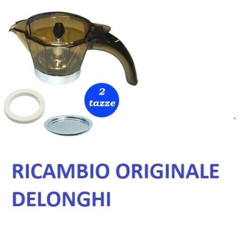 DELONGHI Alicia Karaffe Mit Deckel - Original Ersatzteil Für 4 Tassen Mokka Kanne