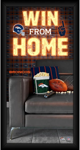 Denver Broncos Framed 10" x 20" Win From Home Collage Cover