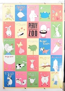 Pervy Zoo Steve Geary HUMOR POSTER 25.25" X 35.50" sexual humor NOS (b582) - Picture 1 of 3