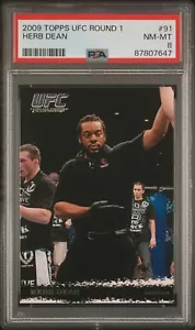 2009 Topps UFC Round 1 , Herb Dean #91 Rookie Card, PSA 8 , Near-Mint - Picture 1 of 2