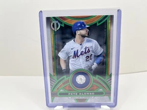 2023 Topps Tribute PETE ALONSO Stamp Of Approval Game Used Jersey Green /99 Mets - Picture 1 of 2