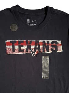 NEW!! Nike Dri-FIT Men’s Sz L Houston Texans NFL Navy Short Sleeve T-Shirt M-18 - Picture 1 of 12