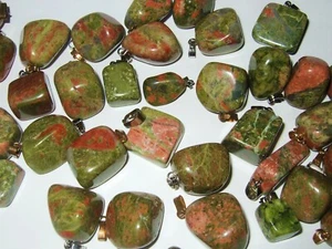 - Ciondolo Pietra Cristalloterapia - UNAKITE - Picture 1 of 2