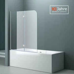 Badewannenaufsatz Duschwand für Badewanne Faltwand Echtglas Duschtrennwand NEU!! - Bild 1 von 12