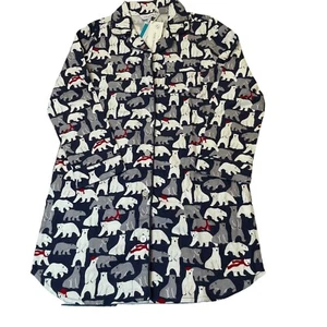 The Company Store Familia Franela Botón Camisón Niña’s 8 Algodón Invierno Osos - Imagen 1 de 7