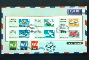 GB Buckingham 2017 Mail by Air Post & Go Set on First Day Cover, Croydon S/H/S - Picture 1 of 2