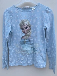 Girls H&M Frozen Long Sleeve Top Elsa Princess 8-10Y - Picture 1 of 5