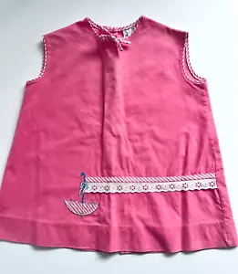 1960s Vintage Girl's Pink Wide Dress-Made in Spain- Year 3/4- Sweet - Picture 1 of 6