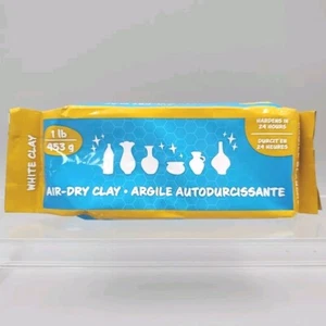 1lb Air-Dry WHITE CLAY for Pottery Arts & Crafts Sealed - Picture 1 of 8