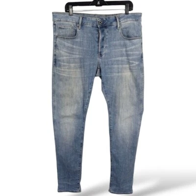 Pantalones de mezclilla ajustados para hombre G-STAR 3301 W36/L32 elásticos con botones alterados Foto 1 de 4