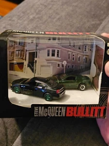 GREENLIGHT GREEN MACHINE STEVE McQUEEN BULLITT DIORAMA MUSTANG CHASE RARE VHTF - Picture 1 of 10