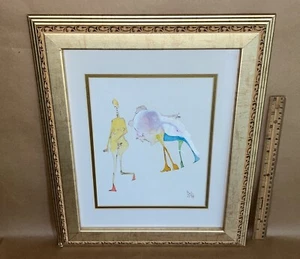 Martin Sumers American Artist Original Watercolor Painting Abstract Nude Signed - Picture 1 of 24