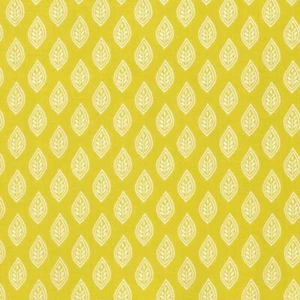 Gelber Blattstoff von Dena Designs for Free Spirit Isabelle, Quiltstoff BTY - Bild 1 von 1
