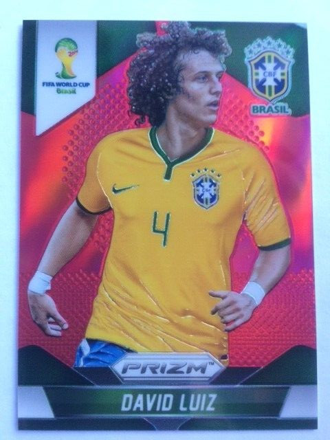 2014 Panani Prizm World Cup Soccer / David Luiz / Red Prizm - 48/149 #106