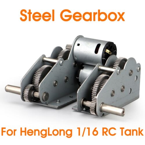 Metal Steel Gear Box For Heng Long 1/16 RC Tank German King Tiger Leopard US M1