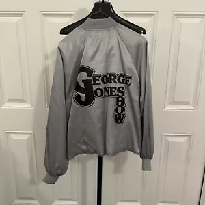 George Jones Show Tour Jacket-Gray Satin With Cotton Lining Possum Size XL - Picture 1 of 4