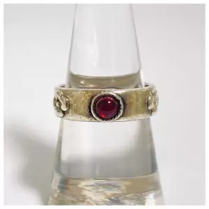 Ghibli Museum Howl's Moving Castle Ring Nr. 12 rote 925 Silber Antik Finish - Bild 1 von 7