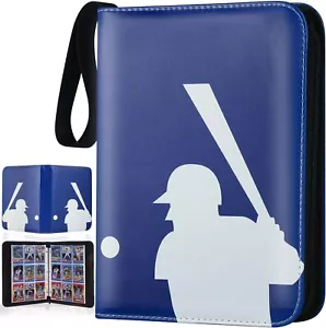 Trading Card Binder with Sleeves, 9 Pocket Baseball Card Binder, Sports Card Bin - Picture 1 of 4
