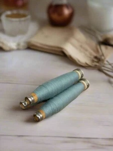 Primitive Everyday ONE pc 6.5" Dusty Light Blue Yarn Quill - Picture 1 of 3