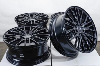 18" Wheels Rims Black 5x112 Mercedes C230 C280 Audi A3 A4 Mini Cooper VW Jetta - Image 1 of 4