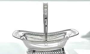 Fabulous Solid Silver Fruit /Cake Swing Handled Basket,William Hutton 1926: 470g - Picture 1 of 24