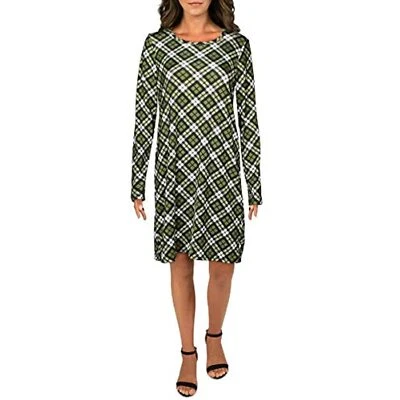 Precio de venta sugerido por el fabricante $98 Michael Kors para mujer mini camiseta vestido verde talla mediana Foto 1 de 2