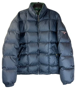 Vintage Polo Ralph Lauren Polo Sport Goose Down Puffer Bubble Coat Sz L Navy - Picture 1 of 13