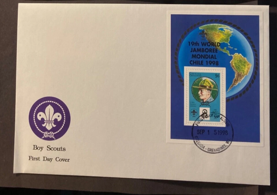 Boy Scouts 19th World Jamboree in 1998 Chile, Grenada #2792, 5.5"x8" - Image 1 of 1