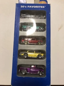 Hot Wheels 1995 años 50 favoritos paquete de regalo de 5 autos nuevo #15068 - Imagen 1 de 9