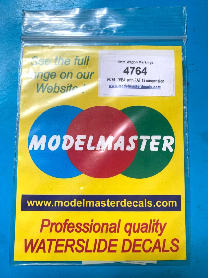 MODELMASTER 4764 BR Vanwide VEA Wagon Decals - 4mm OO Gauge - Image 1 of 2