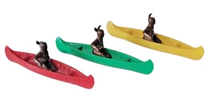 (3) Vintage '60s Giant & Company Indians in Canoes - 3.25" Long - Picture 1 of 5