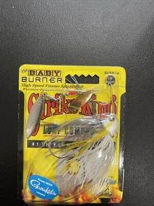 Strike King Baby Burner Burn14 High Speed Finesse Spinnerbait 1/4oz White Silver - Imagen 1 de 3