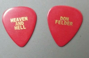 Eagles guitar pick touring pick Don Felder Heaven and Hell black AUTHENTIC ! - Picture 1 of 1