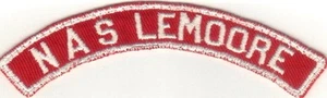 BOY SCOUT N A S LEMOORE MILITARY BASE RED & WHITE HALF STRIP 1/2 MBS UNLISTED! - Picture 1 of 2
