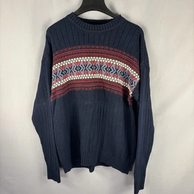 Suéter tejido vintage Dockers para hombre manga larga cuello redondo años 90 Y2K Foto 1 de 4