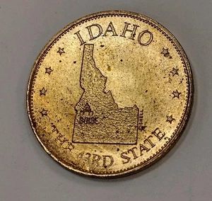 Bronze States of the Union 1969 Shell Oil Game Token Coin - Idaho - Imagen 1 de 5