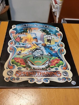 Florida Marlins Program INAUGURAL YEAR 1993 Original Spring Training Book Miami - Image 1 of 4